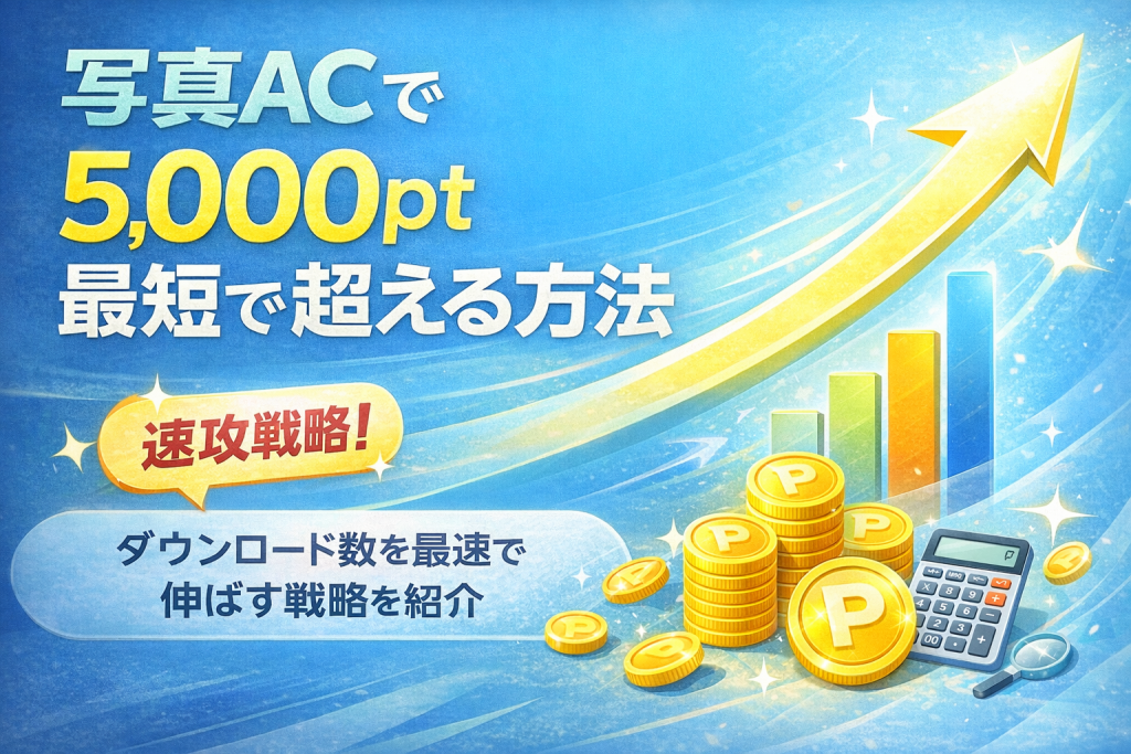 写真ACで5,000ポイントを最短で達成する方法を解説したアイキャッチ画像