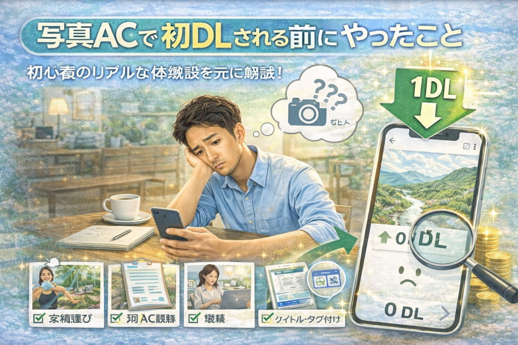 写真ACで初めてダウンロードされるまでに実際にやったことを時系列で解説したアイキャッチ画像